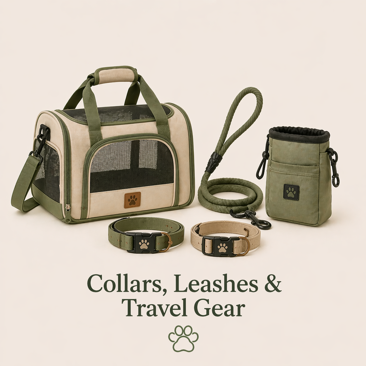 Collars, leashes & travel gear