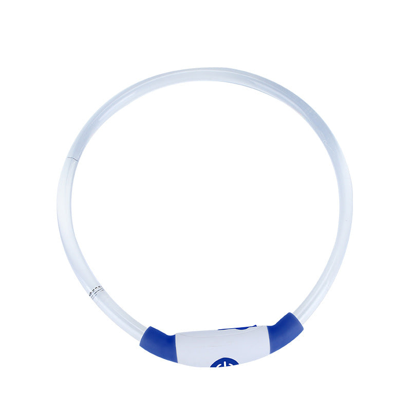 LED Dog Safety Collar — USB Rechargeable Glow-in-the-Dark Necklace
