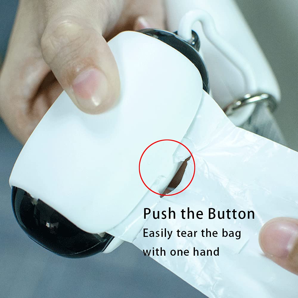 Dog Poop Bag Dispenser With Leash Clip — Capsule Style, Biodegradable Bags