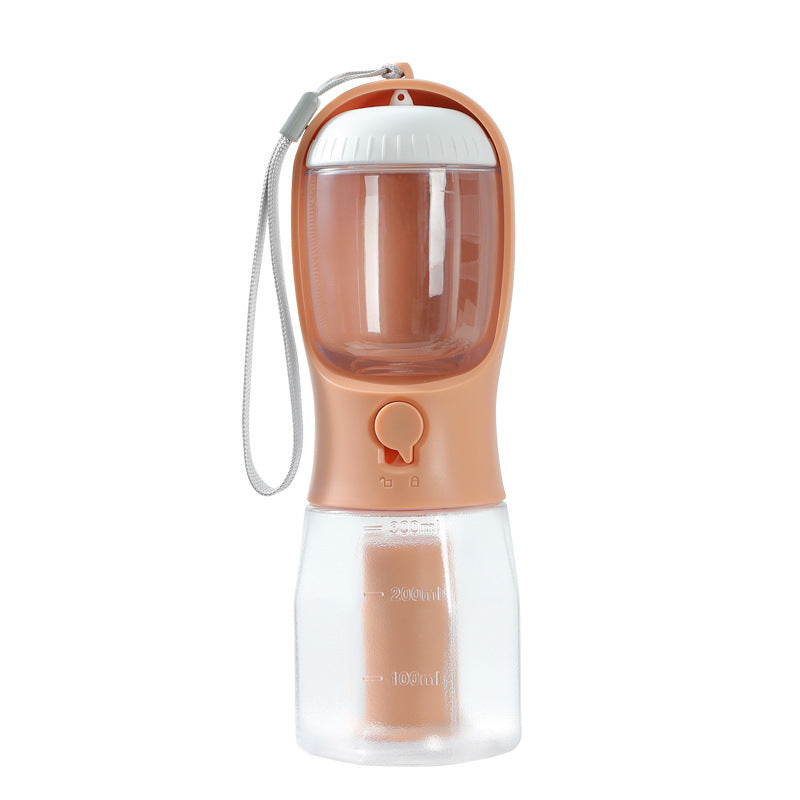 3-in-1 Portable Dog Water Bottle Food Container & Waste Bag Holder