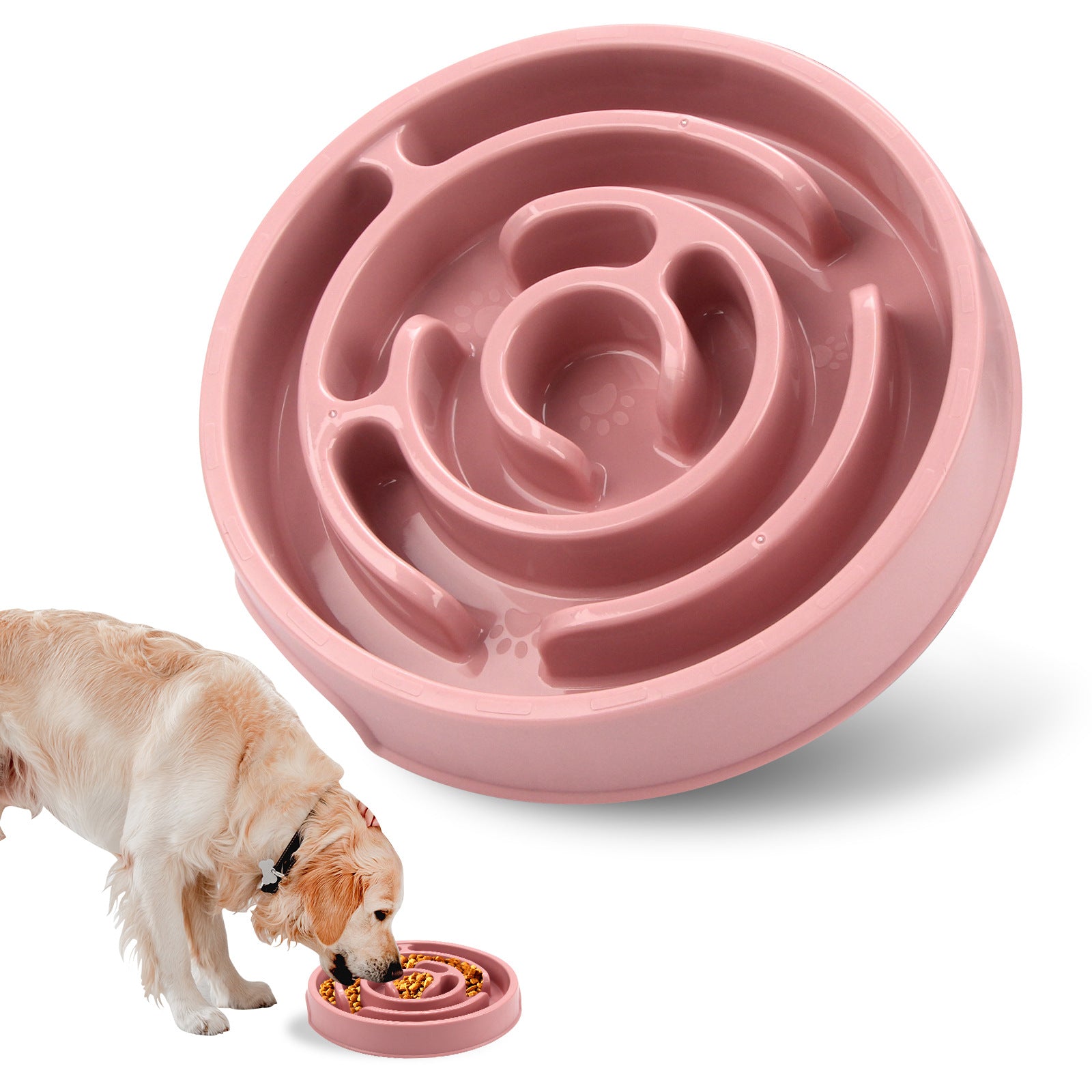 Silicone Slow Feeder Dog Bowl — Anti-Choking Puzzle Bowl for Healthy Eating