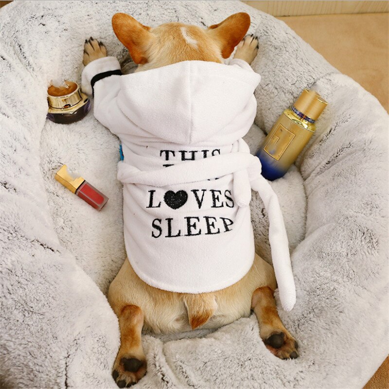 Dog Pajama Bathrobe — Soft Cozy Loungewear for Dogs