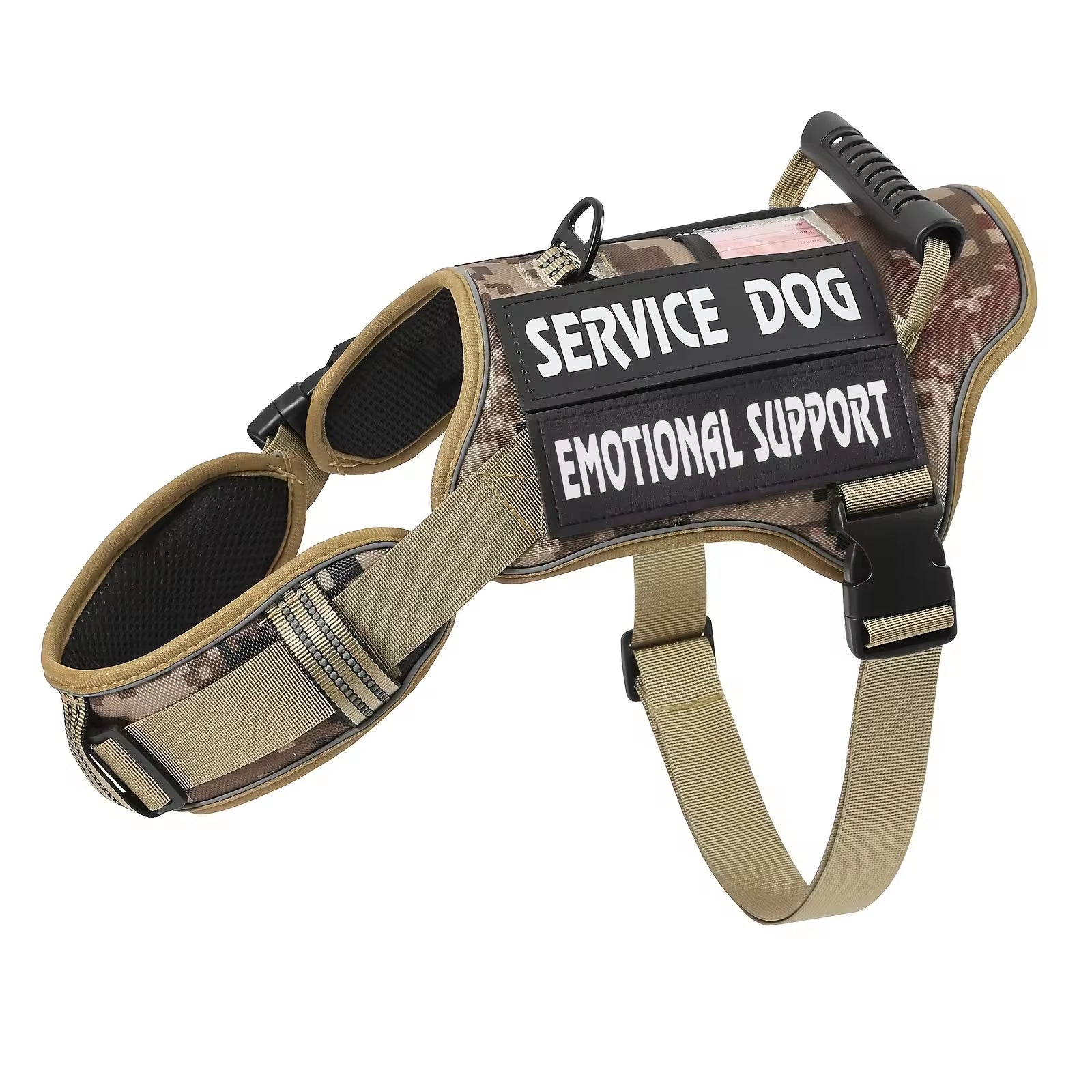 Tactical No-Pull Dog Harness — Adjustable Reflective Vest with Handle