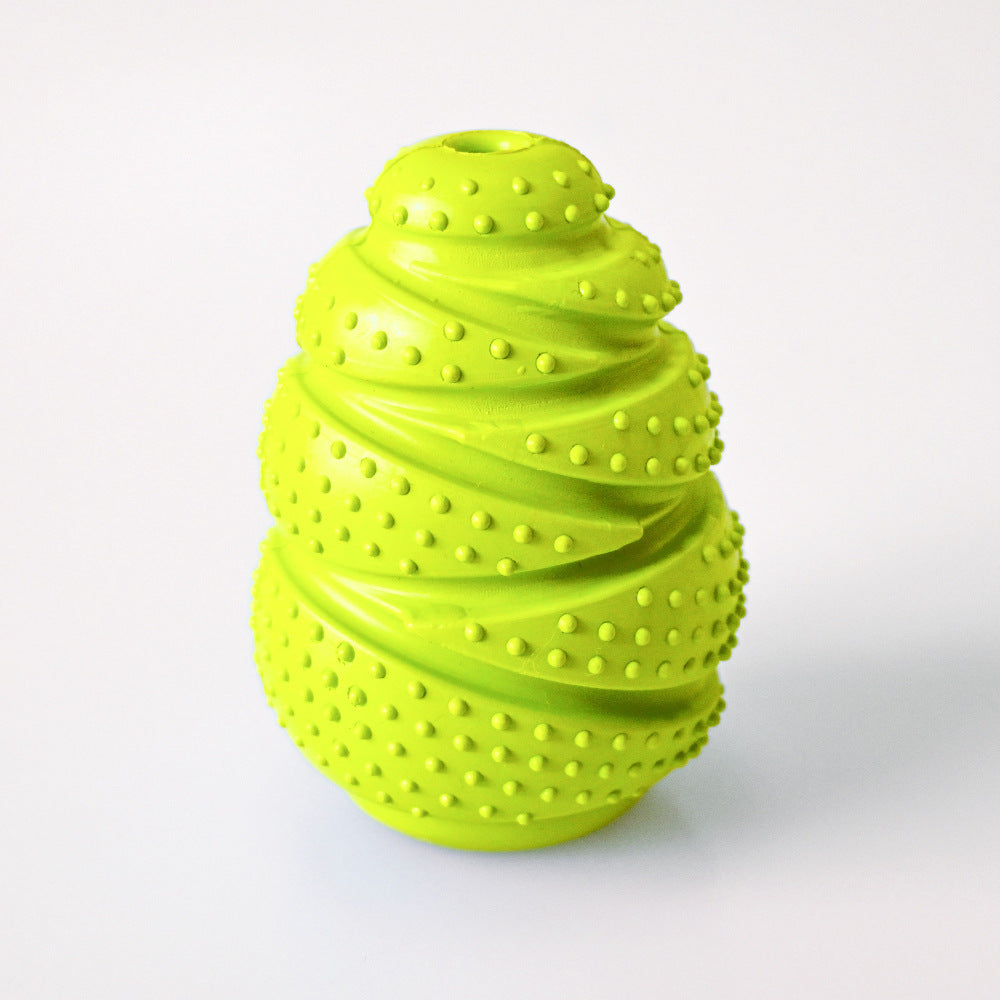 Rubber Treat-Dispensing Dog Toy — Durable Interactive Chew Ball