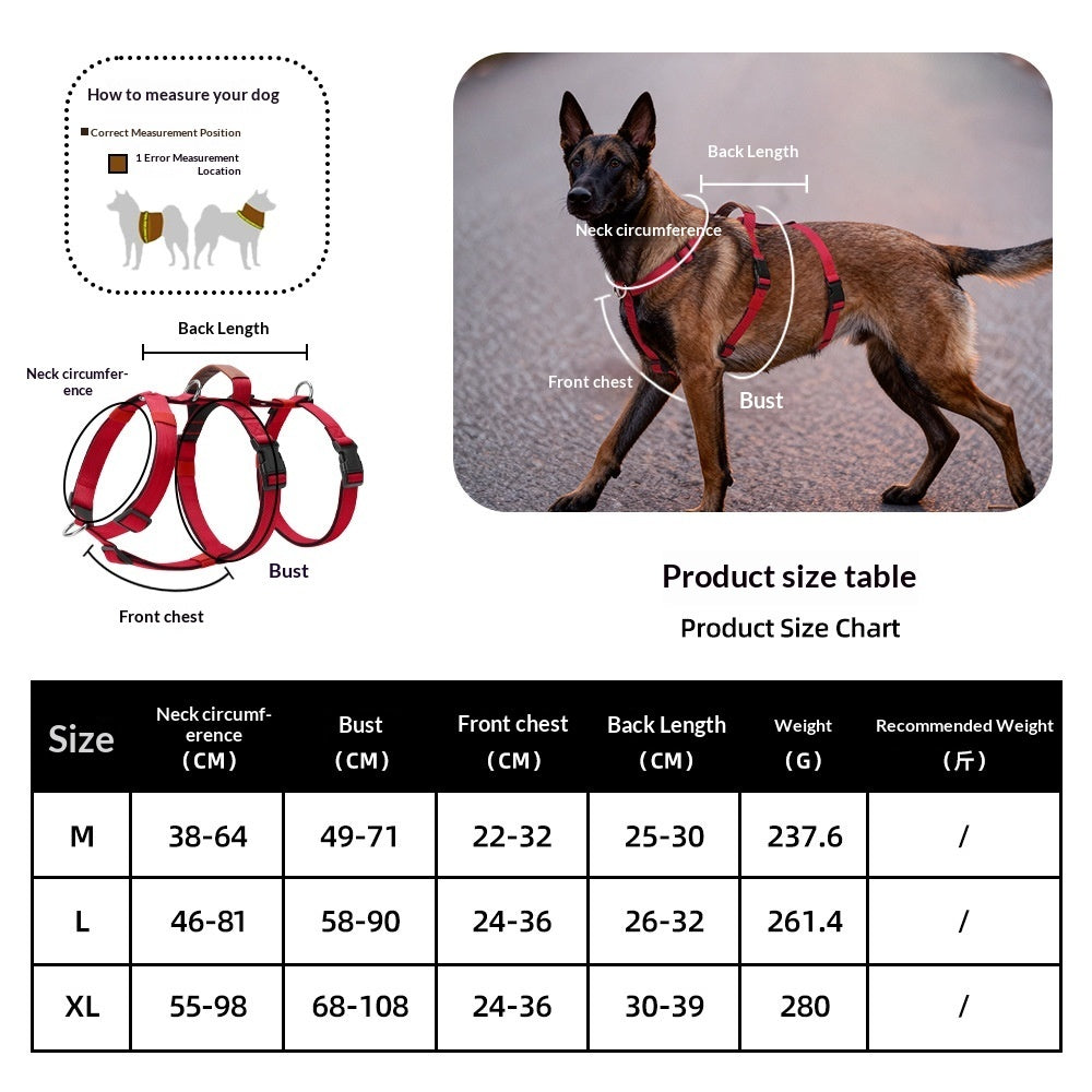 Anti-Pull Dog Harness for Medium & Large Dogs — Adjustable Walking Vest