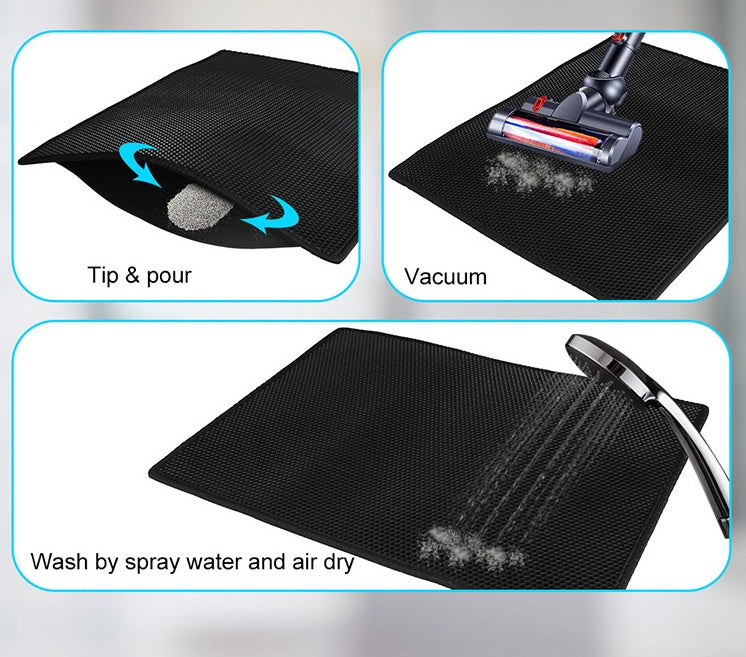 Waterproof Honeycomb Cat Litter Trapping Mat for Clean Floors