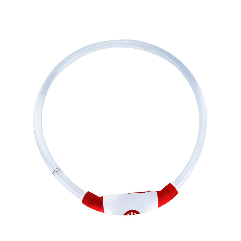 LED Dog Safety Collar — USB Rechargeable Glow-in-the-Dark Necklace