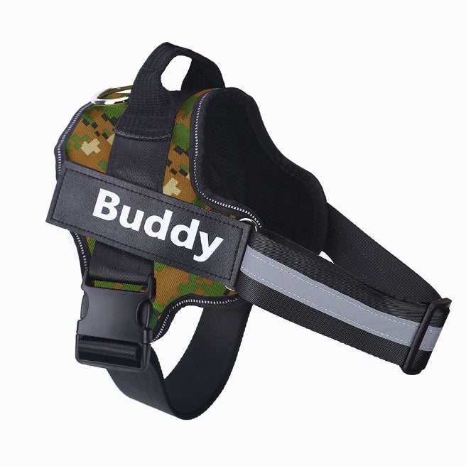 Custom Patch No-Pull Dog Harness — Reflective & Breathable, All Sizes