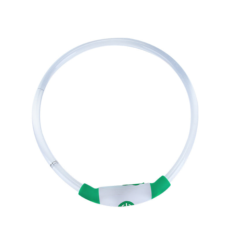 LED Dog Safety Collar — USB Rechargeable Glow-in-the-Dark Necklace
