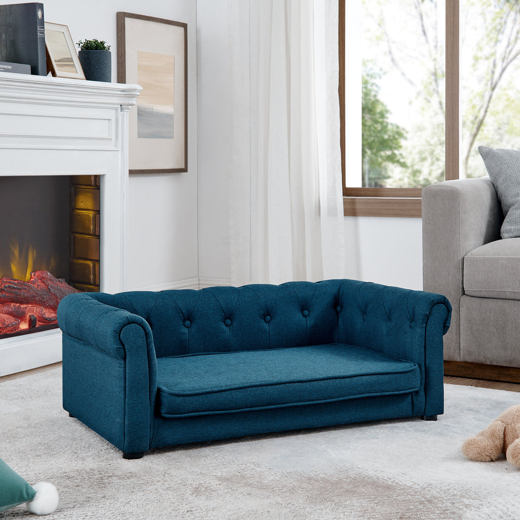 Elevated Rectangle Dog Sofa Bed — Modern Couch Style for Small & Medium Dogs