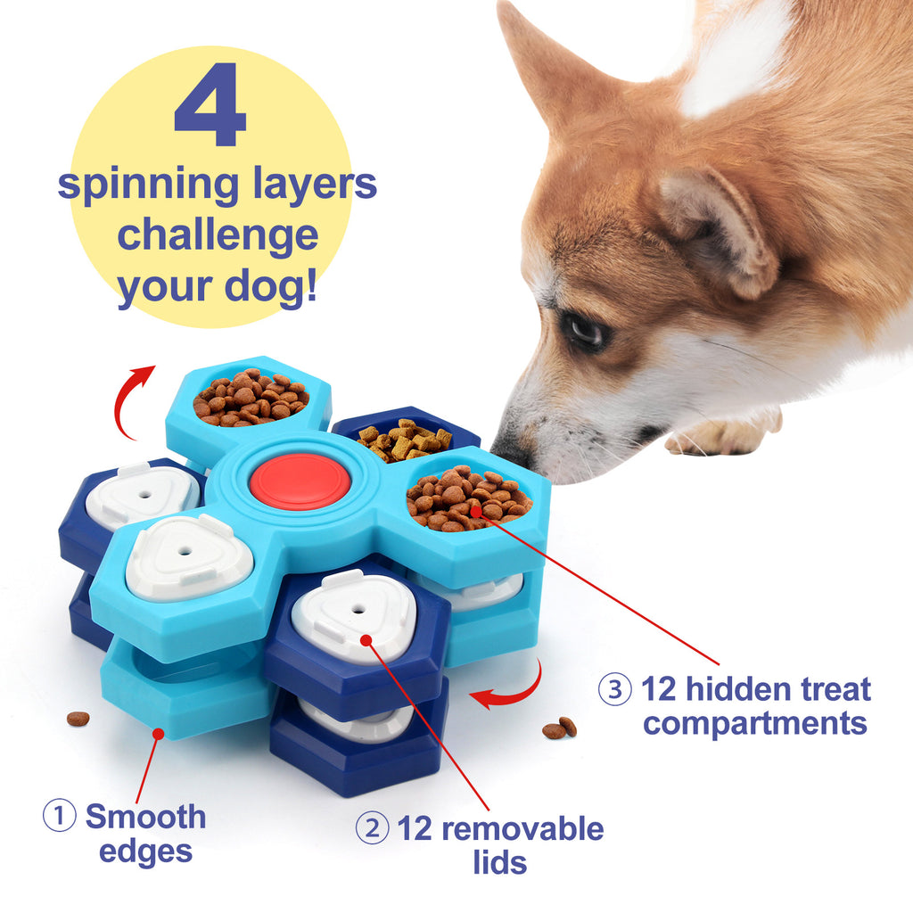 Dog IQ Puzzle Feeder Toy — Slow Enrichment Training Game for All Sizes