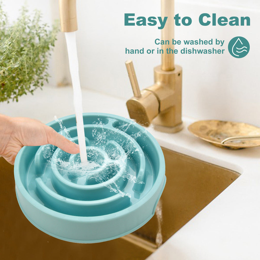 Silicone Slow Feeder Dog Bowl — Anti-Choking Puzzle Bowl for Healthy Eating