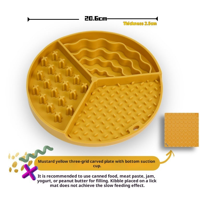 Silicone Dog Slow Feeder Bowl & Lick Mat — 2-in-1 Interactive Mealtime Toy