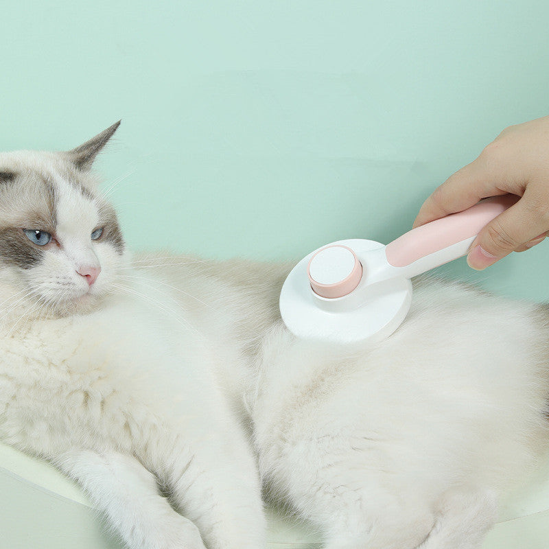 Premium Round Handle Pet Grooming Comb for Dogs & Cats