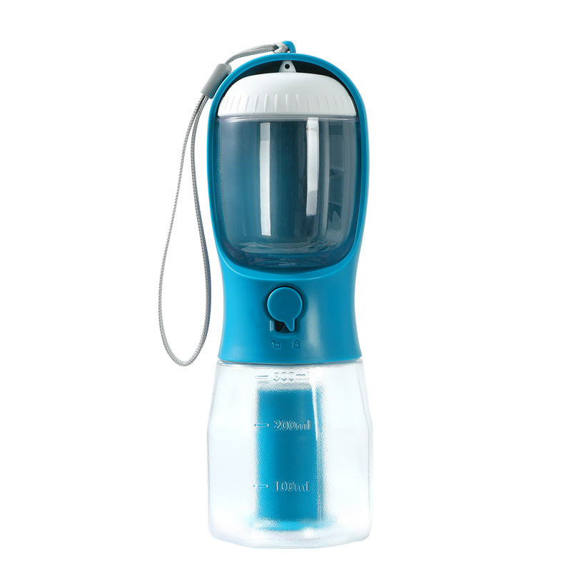 3-in-1 Portable Dog Water Bottle Food Container & Waste Bag Holder
