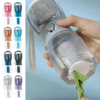 3-in-1 Portable Dog Water Bottle Food Container & Waste Bag Holder