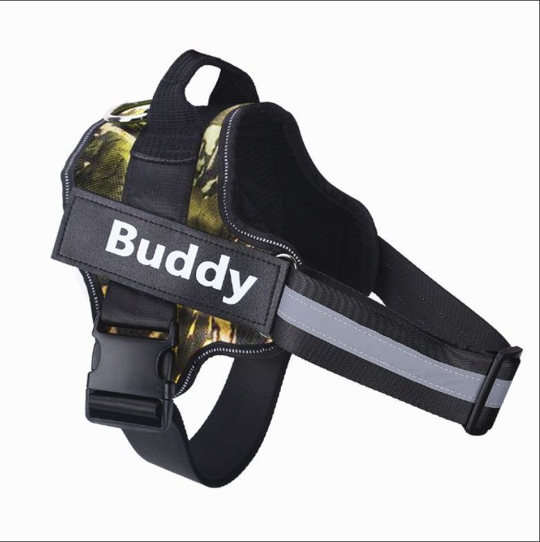 Custom Patch No-Pull Dog Harness — Reflective & Breathable, All Sizes