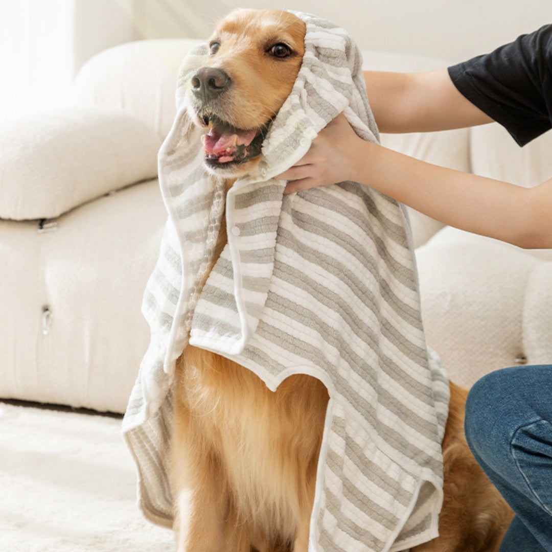 Extra Large Dog Bathrobe — Water-Absorbing Quick-Dry Towel Robe