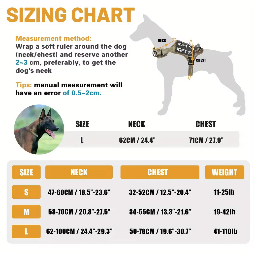 Tactical No-Pull Dog Harness — Adjustable Reflective Vest with Handle