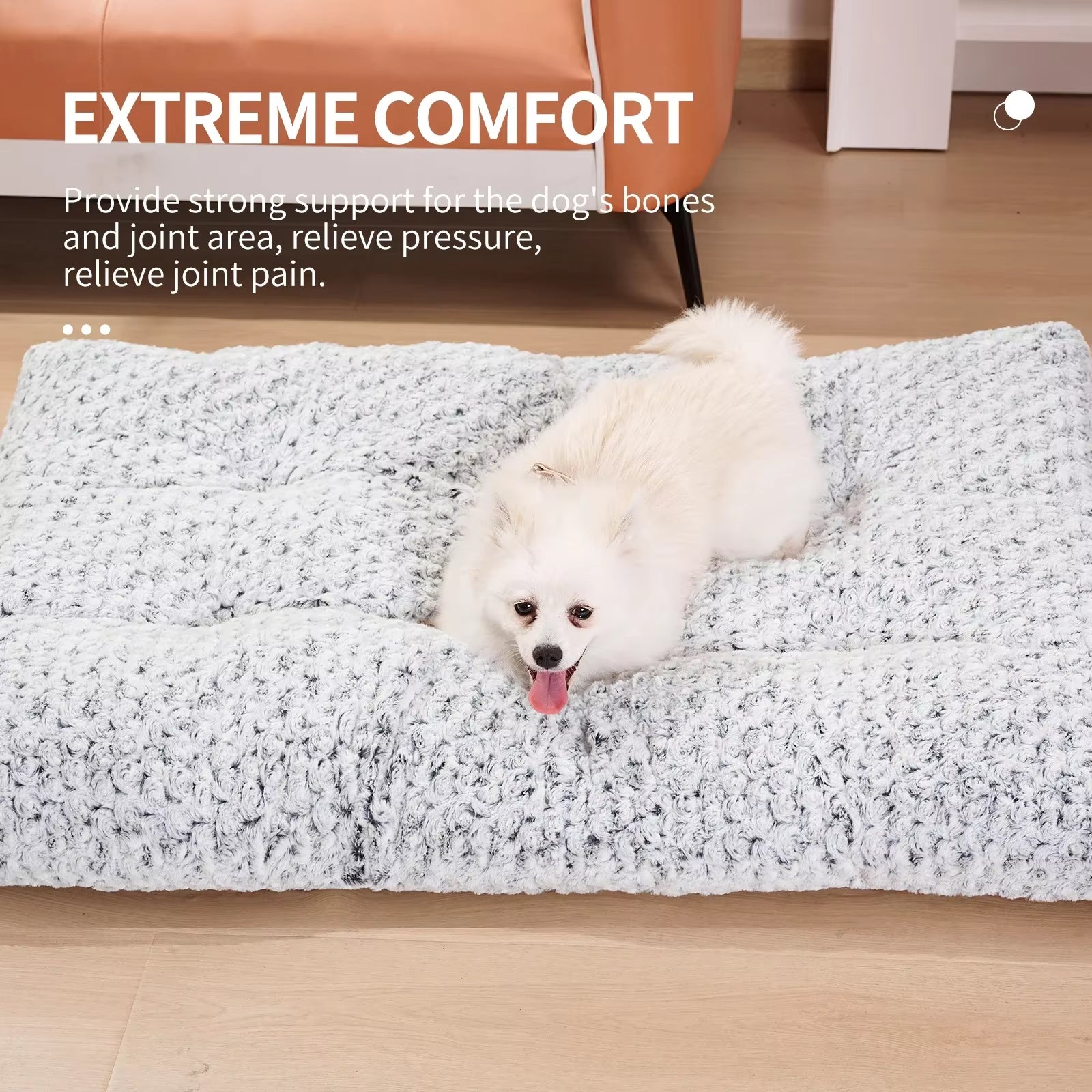 Washable Plush Dog Bed Mat — Anti-Slip Sleeping Pad for All Sizes