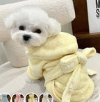 Dog Bathrobe Quick-Dry Towel Wrap — Absorbent Bath Robe for All Seasons