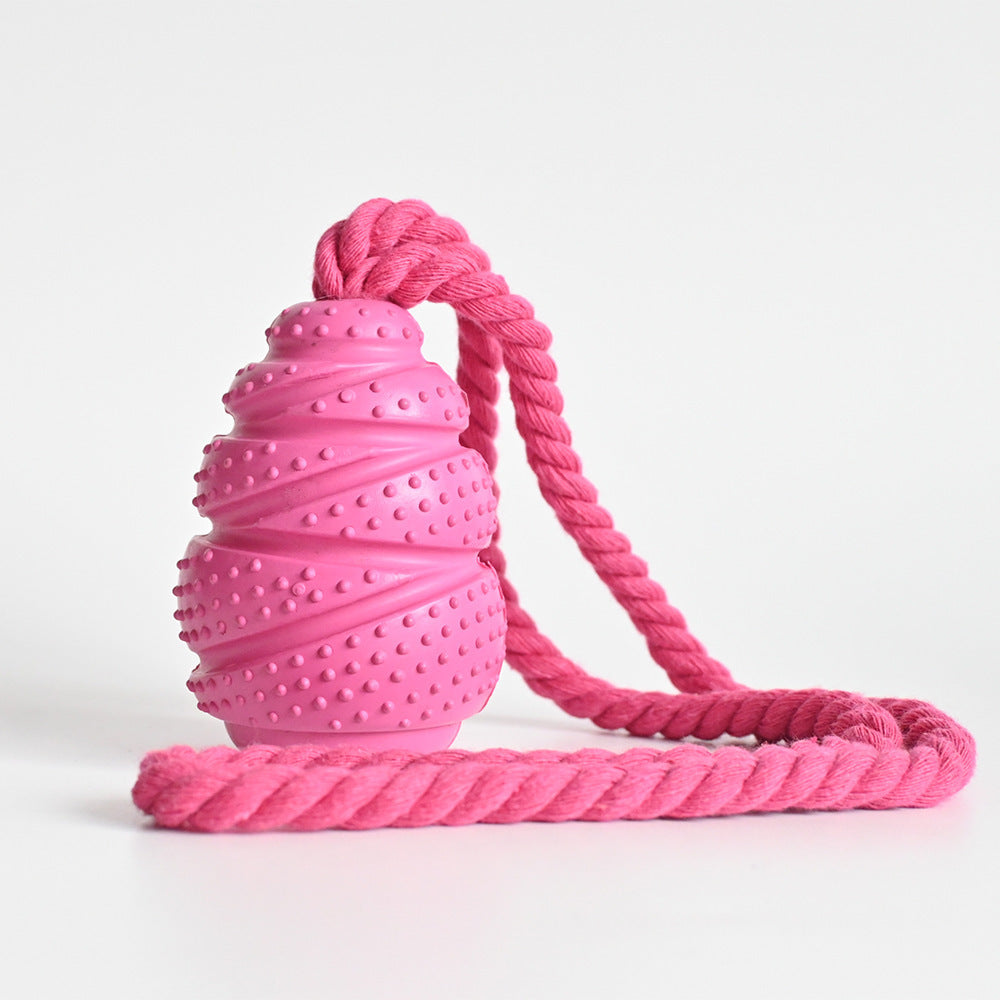 Rubber Treat-Dispensing Dog Toy — Durable Interactive Chew Ball