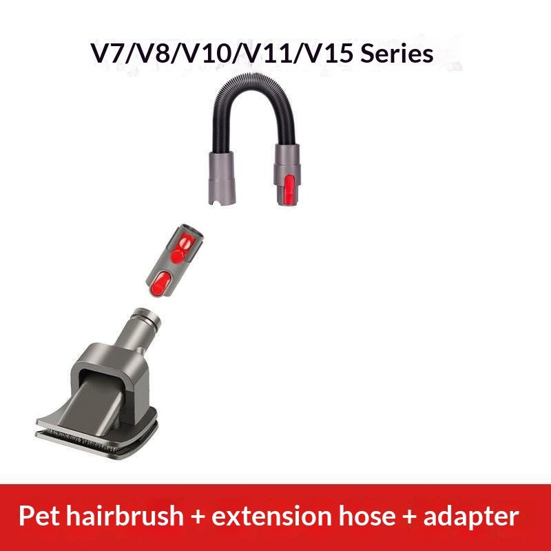 Pet Grooming Vacuum Brush Attachment — Hose Nozzle for Dog & Cat Hair