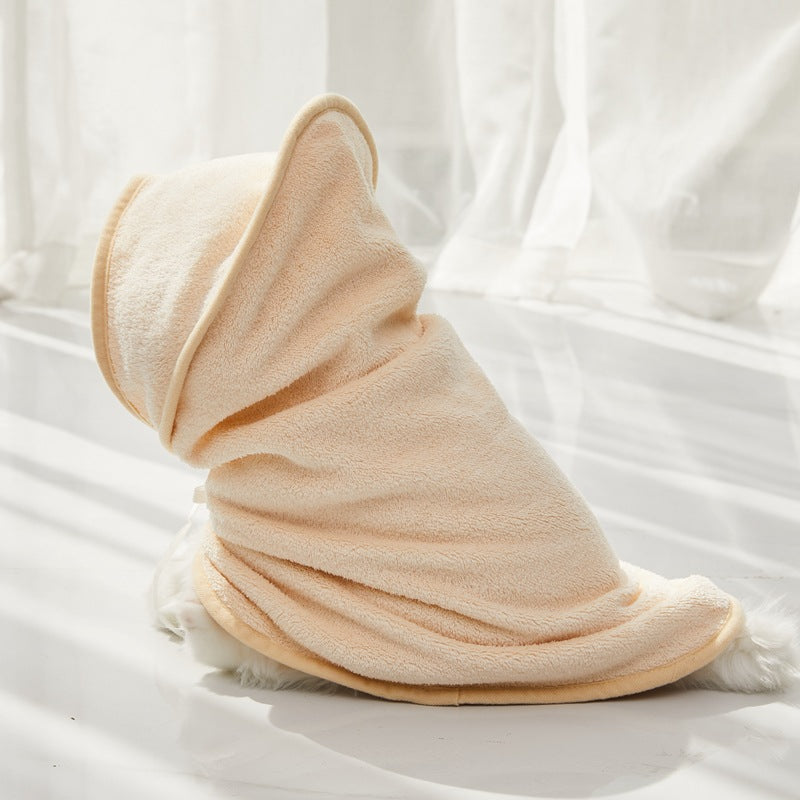 Microfiber Pet Bathrobe — Lightweight Quick-Dry Towel Robe for Dogs & Cats