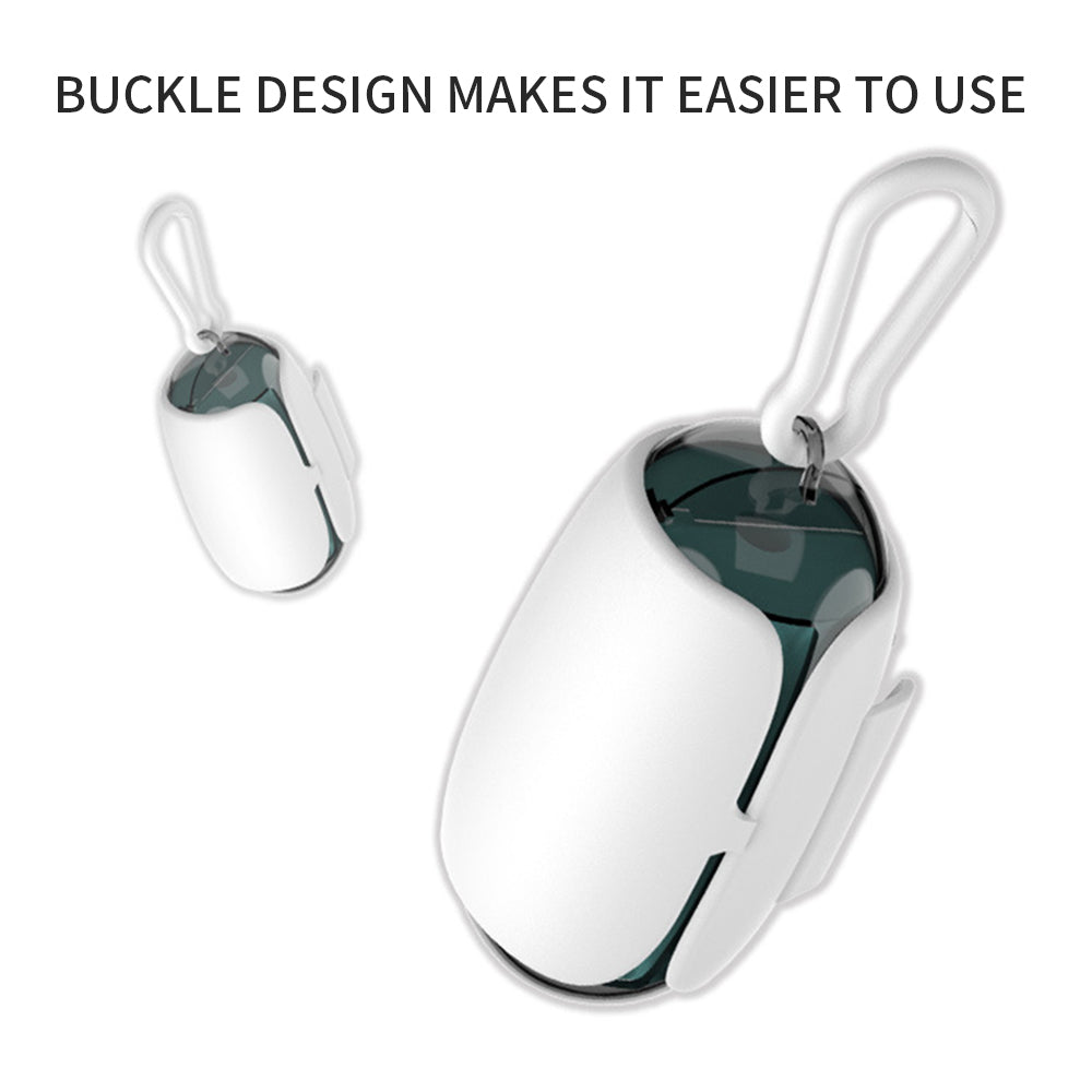 Dog Poop Bag Dispenser With Leash Clip — Capsule Style, Biodegradable Bags