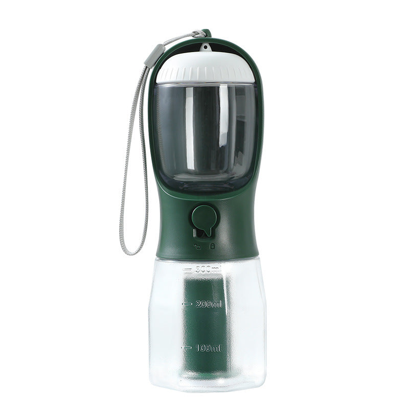 3-in-1 Portable Dog Water Bottle Food Container & Waste Bag Holder