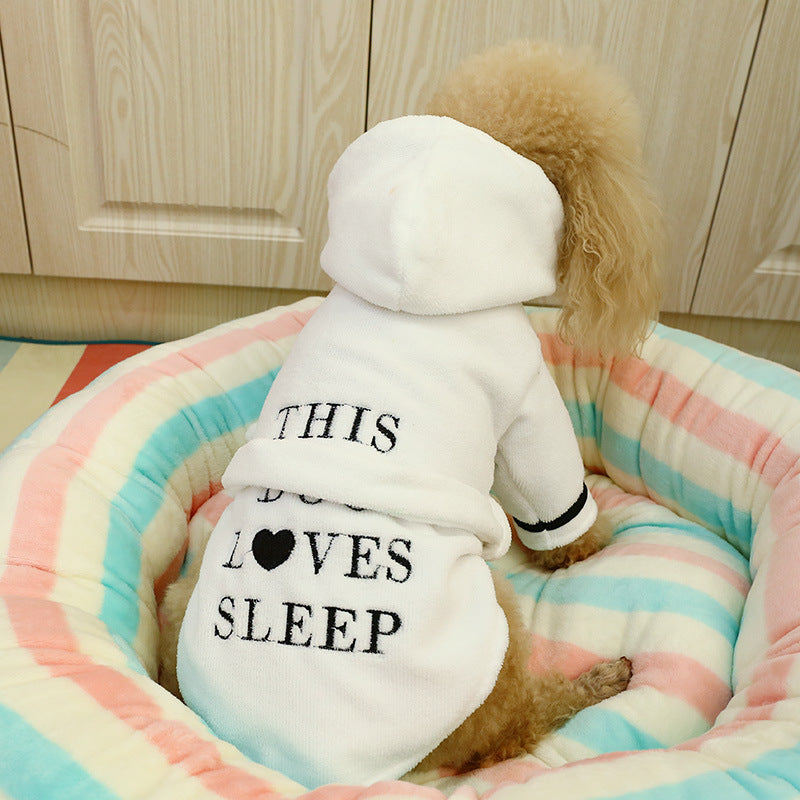 Dog Pajama Bathrobe — Soft Cozy Loungewear for Dogs
