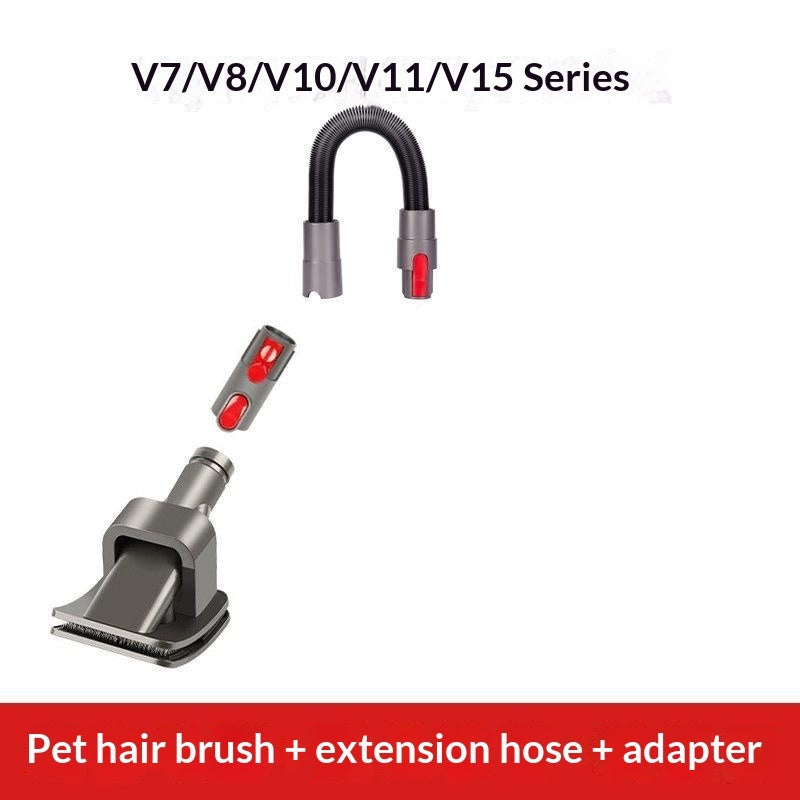 Pet Grooming Vacuum Brush Attachment — Hose Nozzle for Dog & Cat Hair