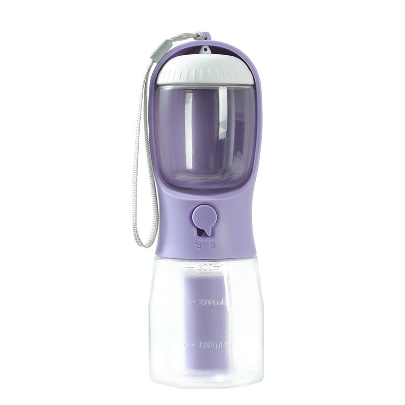 3-in-1 Portable Dog Water Bottle Food Container & Waste Bag Holder