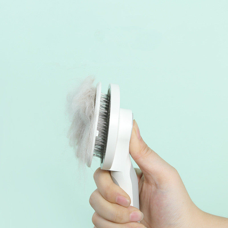 Premium Round Handle Pet Grooming Comb for Dogs & Cats