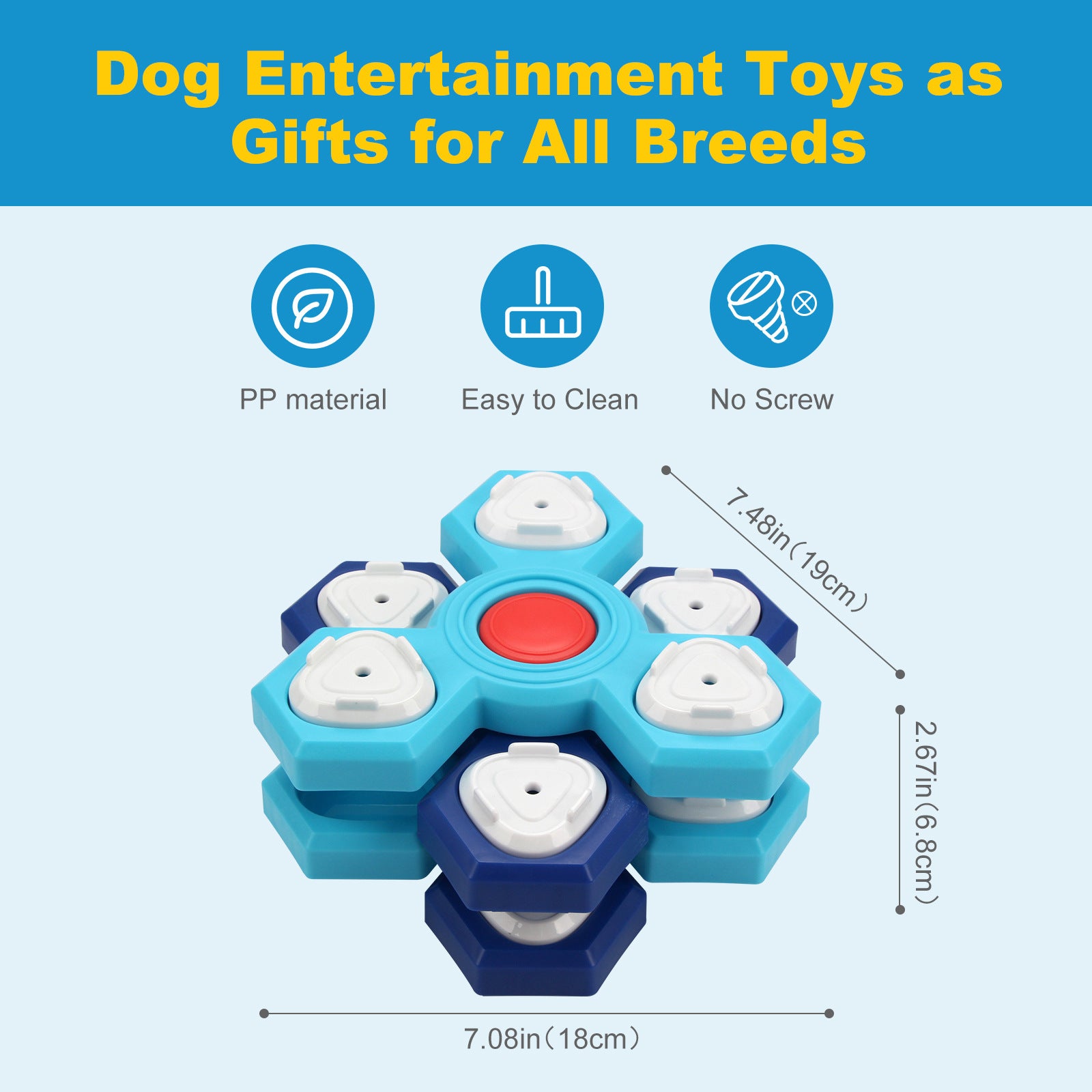 Dog IQ Puzzle Feeder Toy — Slow Enrichment Training Game for All Sizes