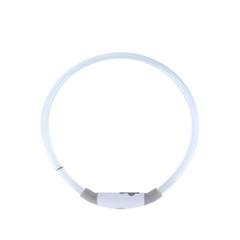 LED Dog Safety Collar — USB Rechargeable Glow-in-the-Dark Necklace