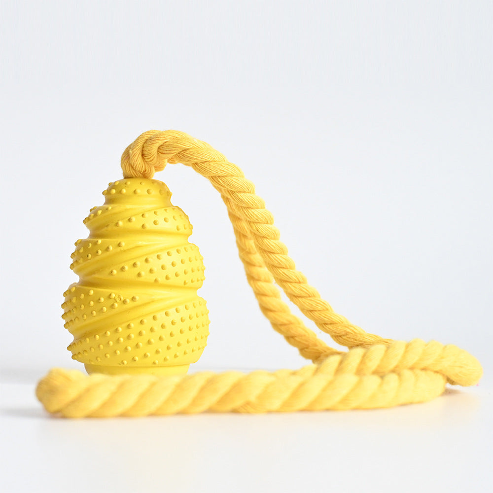 Rubber Treat-Dispensing Dog Toy — Durable Interactive Chew Ball