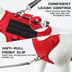 Tactical No-Pull Dog Harness With Dual Handles — Reflective, Large Dogs