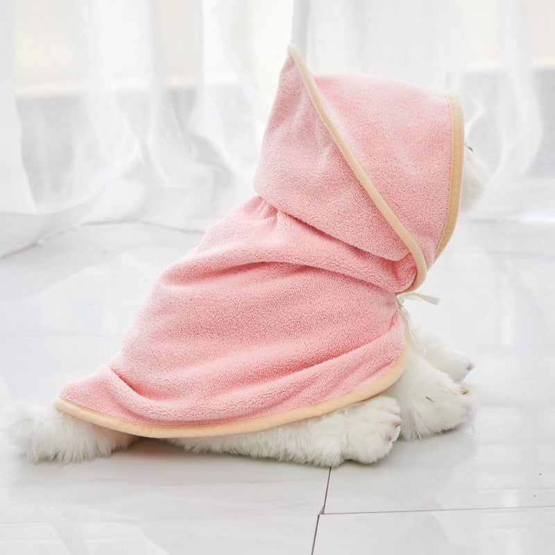 Microfiber Pet Bathrobe — Lightweight Quick-Dry Towel Robe for Dogs & Cats