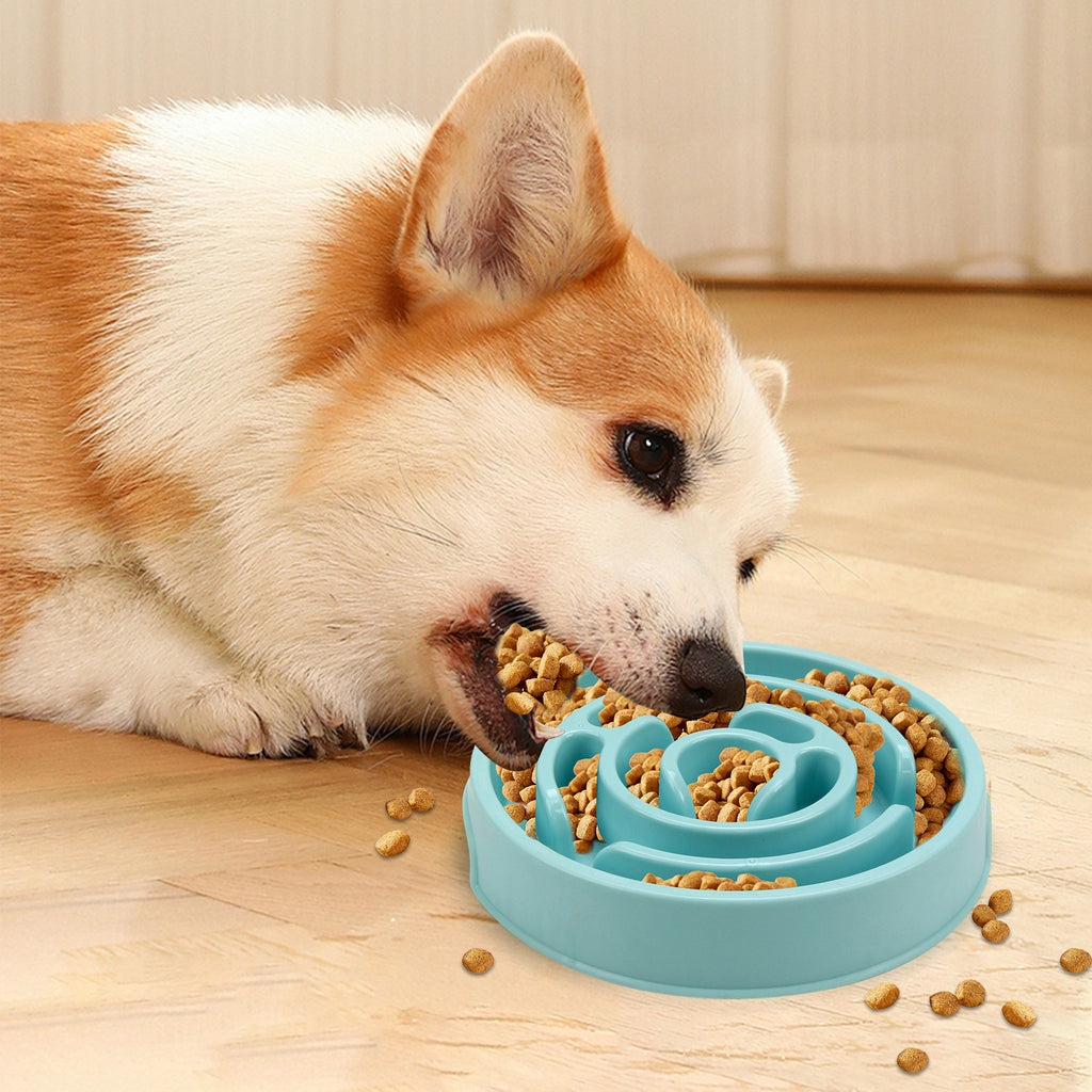 Silicone Slow Feeder Dog Bowl — Anti-Choking Puzzle Bowl for Healthy Eating