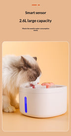 Smart Filtered Pet Water Fountain — Quiet Induction Charging Dispenser