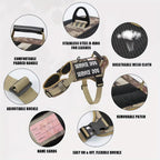 Tactical No-Pull Dog Harness — Adjustable Reflective Vest with Handle