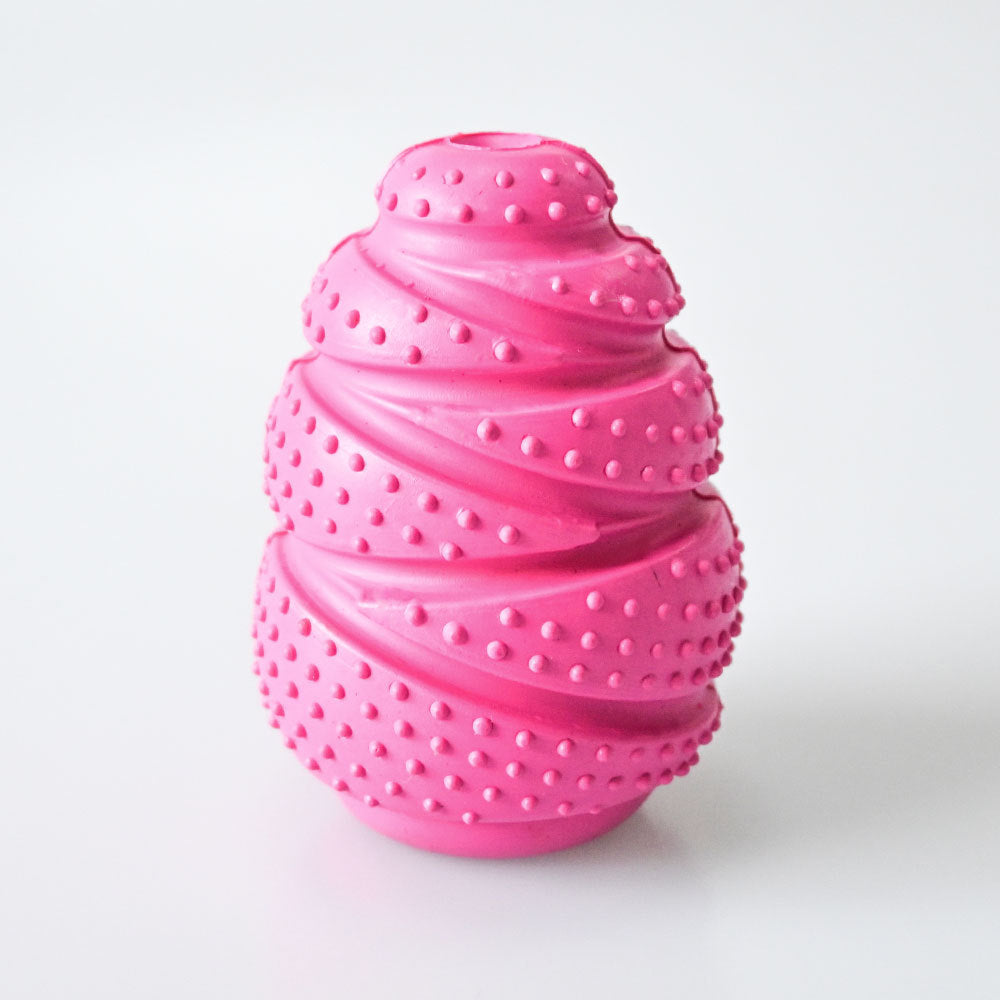 Rubber Treat-Dispensing Dog Toy — Durable Interactive Chew Ball