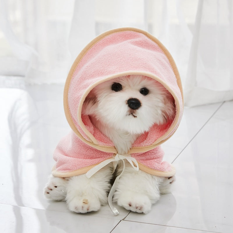 Microfiber Pet Bathrobe — Lightweight Quick-Dry Towel Robe for Dogs & Cats