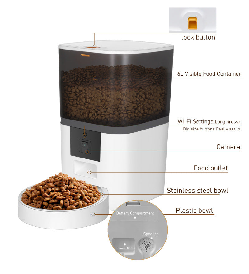 Smart HD Video Pet Feeder With Adjustable Feeding Control