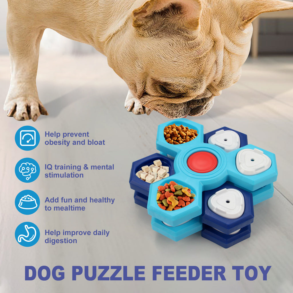 Dog IQ Puzzle Feeder Toy — Slow Enrichment Training Game for All Sizes