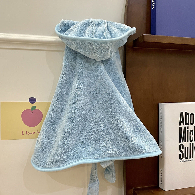 Dog Bathrobe Quick-Dry Towel Wrap — Absorbent Bath Robe for All Seasons