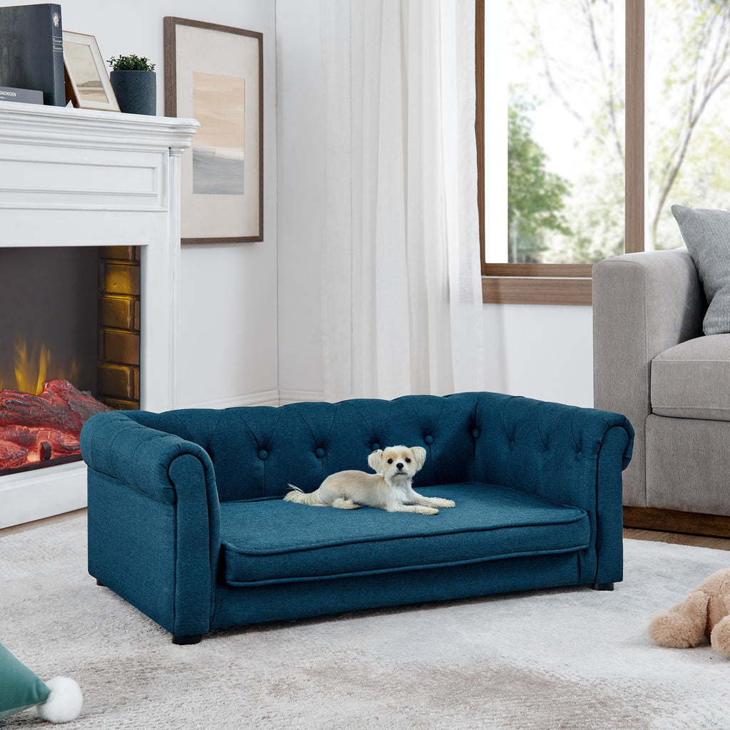 Elevated Rectangle Dog Sofa Bed — Modern Couch Style for Small & Medium Dogs