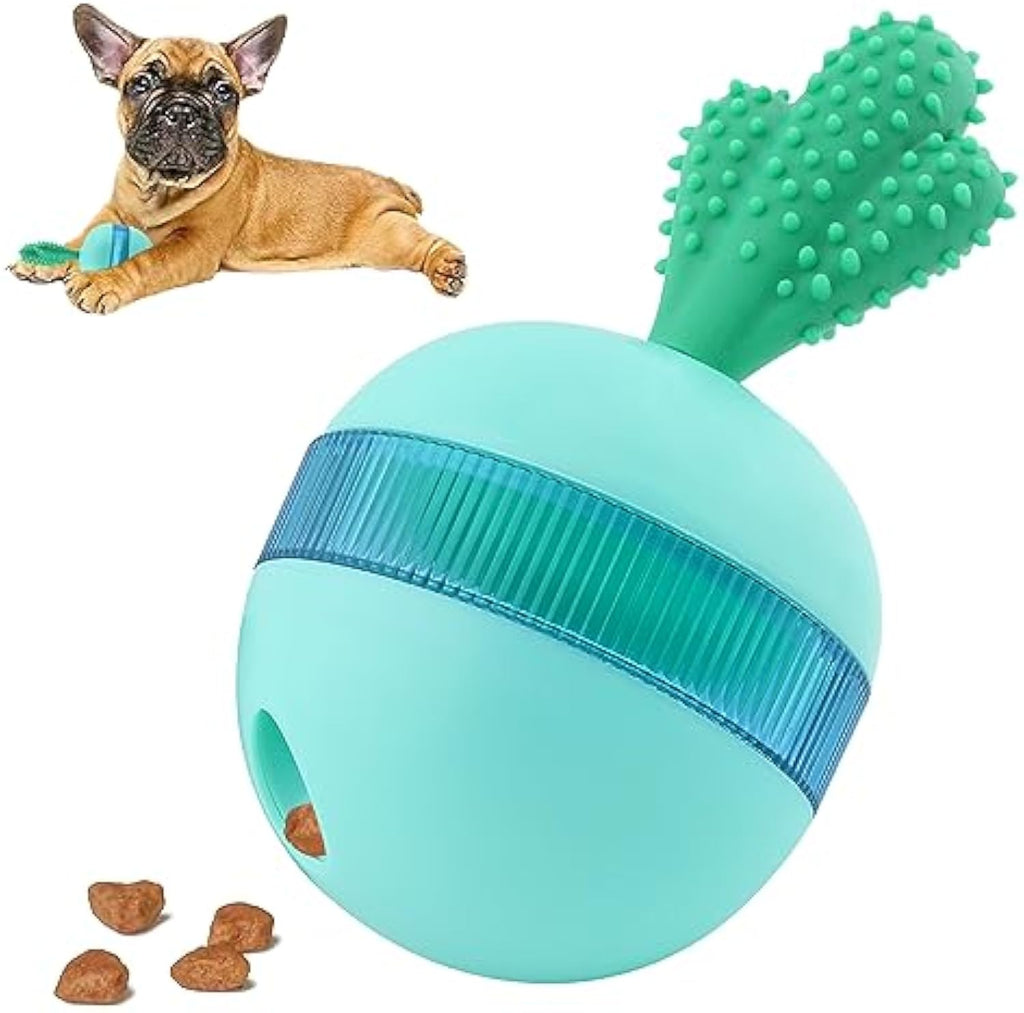 Durable Rubber Dog Puzzle Ball — Interactive Treat-Dispensing Chew Toy