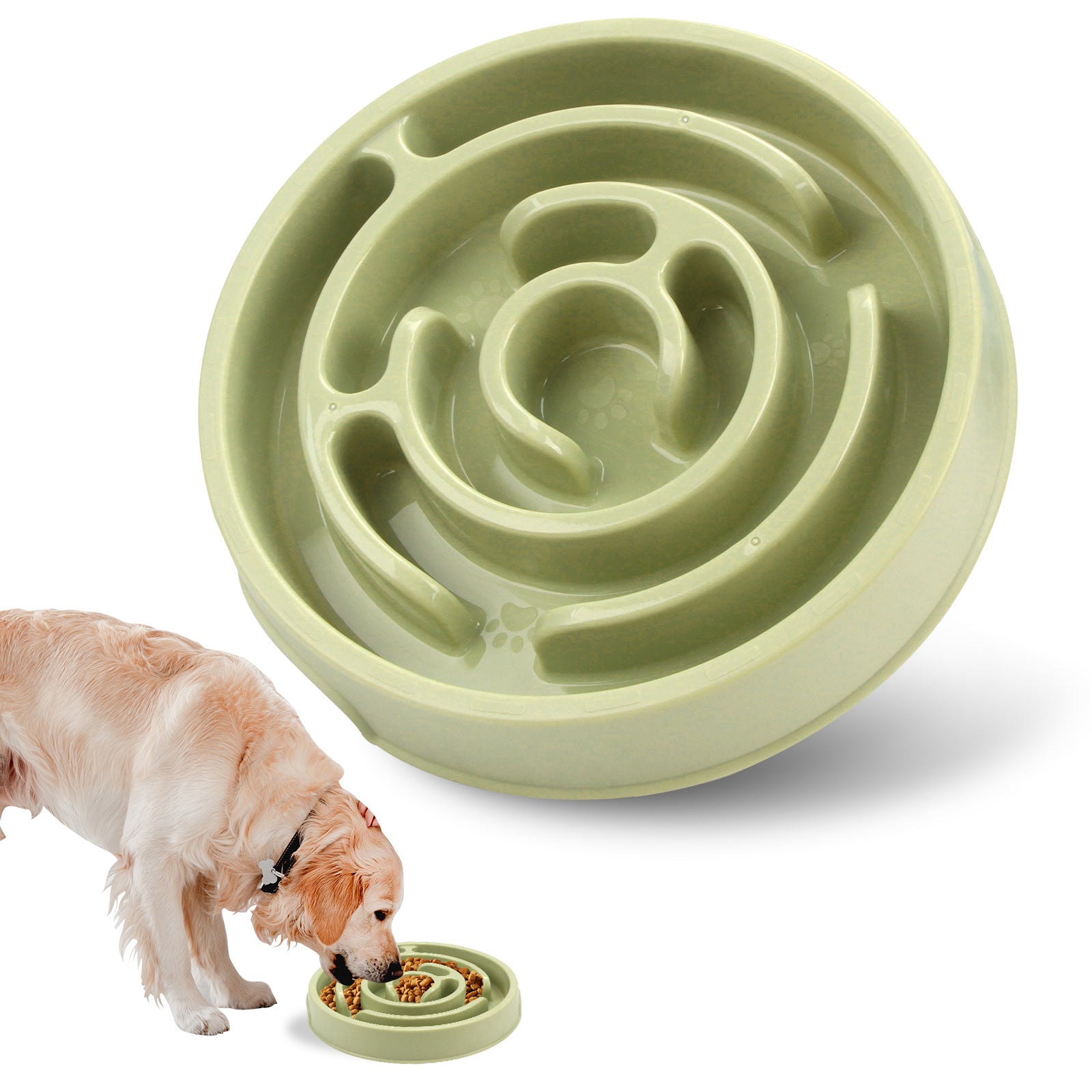 Silicone Slow Feeder Dog Bowl — Anti-Choking Puzzle Bowl for Healthy Eating